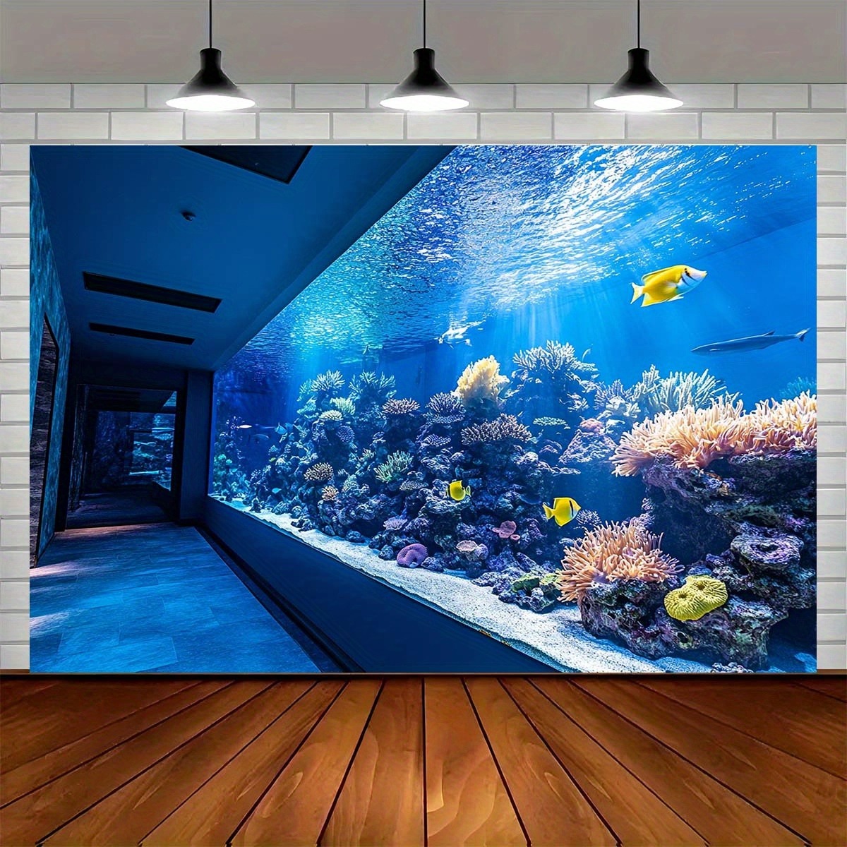 Reef Aquarium - Tapestry Subacqueo Vibrante con Barriera Corallina
